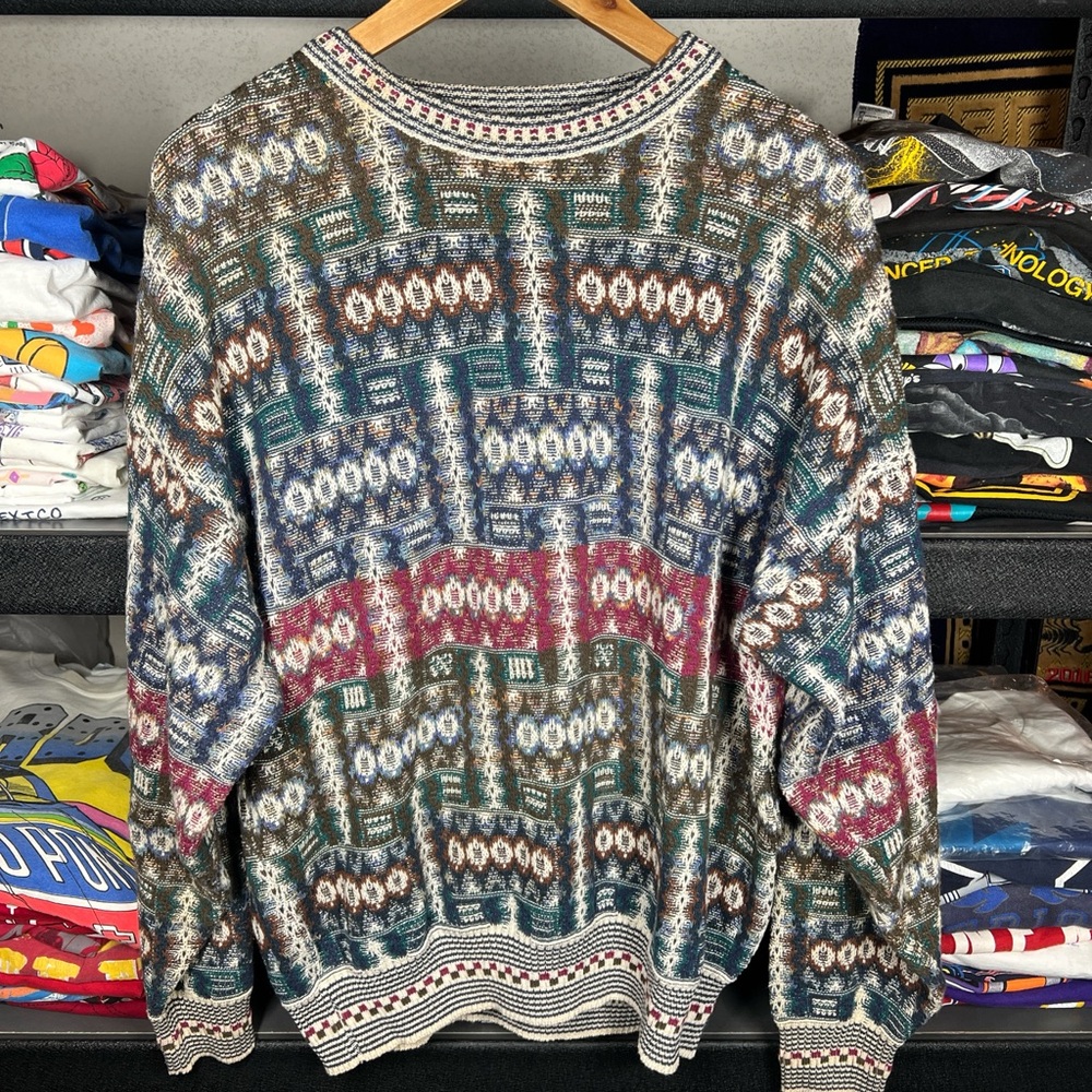 Vintage Coogi style knit sweater really nice color-way